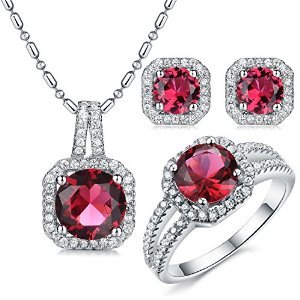 璀璨之礼 解读lux-women 925国际纯银精镶璀璨红套装